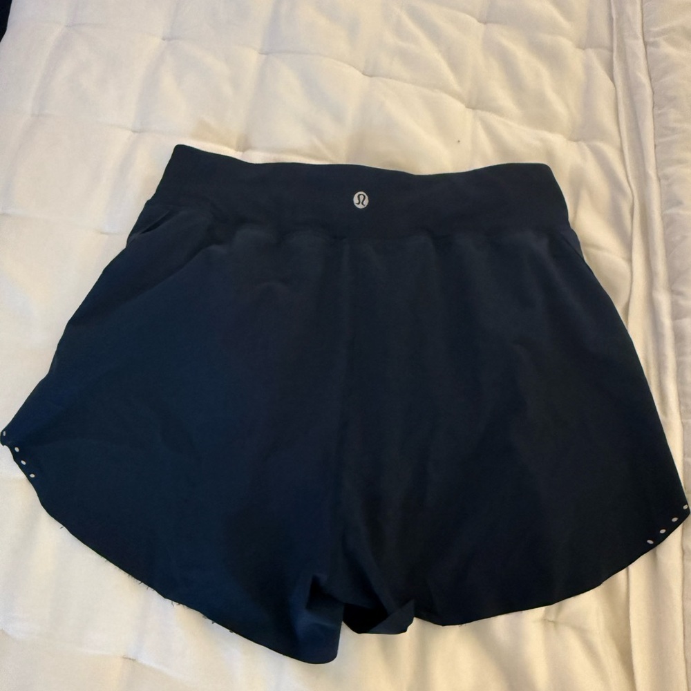 lululemon athletica Black Athletic Shorts with Curved Hem